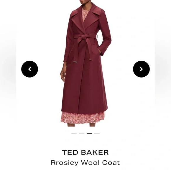 ted baker rrosiey wool oversized collar coat